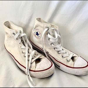 White high top converse women’s 9 men’s 7